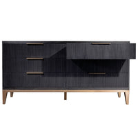 Caled 6 Drawer Dresser, Onyx Oak-Furniture - Bedroom-High Fashion Home