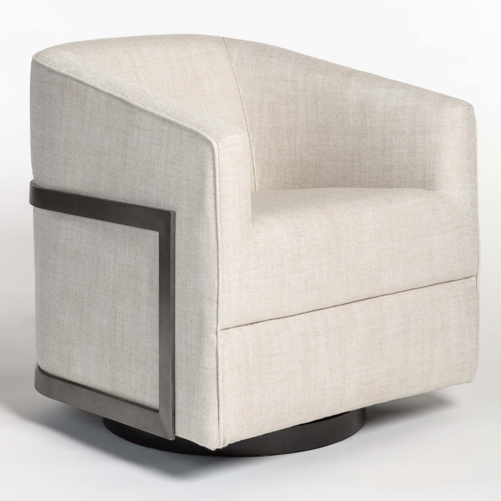 Blaine Swivel Chair, Everest Frost-Furniture - Chairs-High Fashion Home