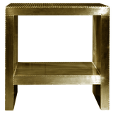 Baxter End Table, Gilded Gold-Furniture - Accent Tables-High Fashion Home