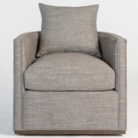 Landon Swivel Chair, Smokey Flax-Furniture - Chairs-High Fashion Home