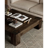Abaso Coffee Table, Ebony Rustic-Furniture - Accent Tables-High Fashion Home