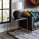 Accordian Table Lamp, Black-Accessories-High Fashion Home