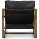 Ace Leather Chair, Umber Black-Furniture - Chairs-High Fashion Home