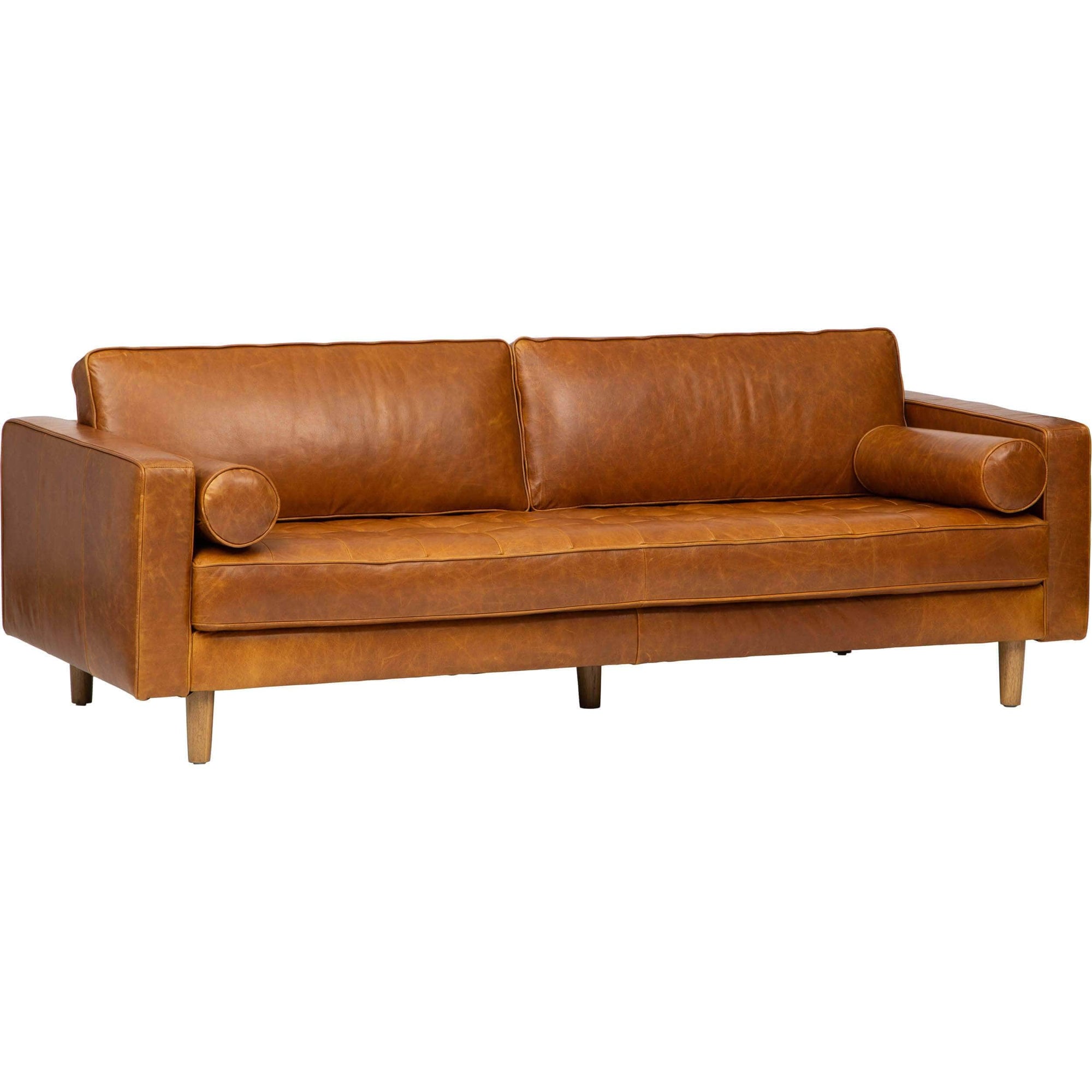 Modern camel cheap leather sofa