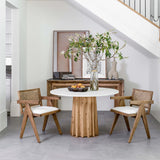 Adonis Dining Table, White Concrete