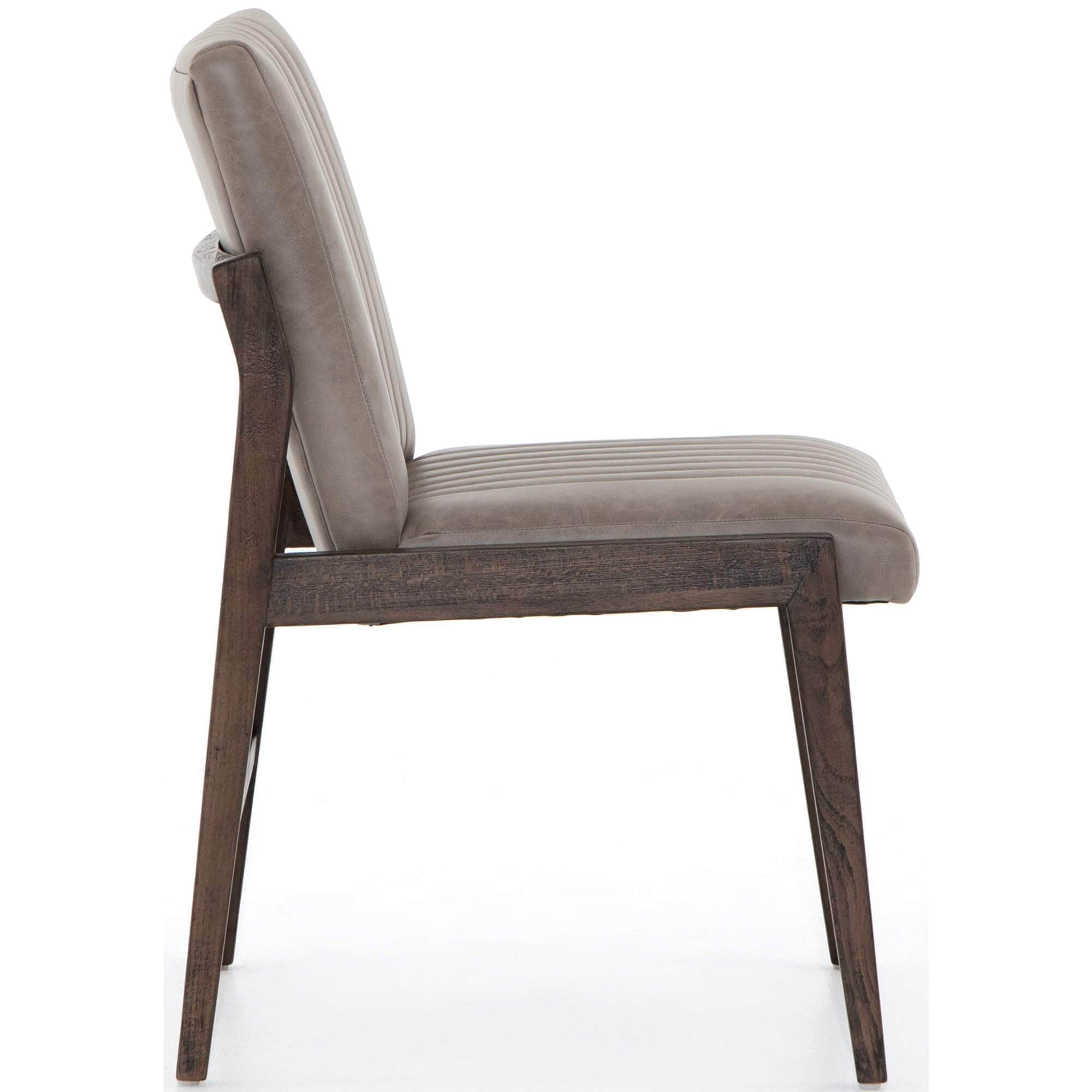 Alice Leather Dining Chair Sonoma Grey Set of 2 High Fashion Home