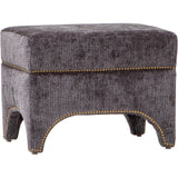 Allura Ottoman, Finn Onyx - Furniture - Chairs - High Fashion Home