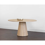 Althea Round Dining Table, Light Oak-Furniture - Dining-High Fashion Home