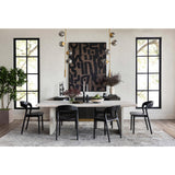 Amare Leather Dining Chair, Sonoma Black, Set of 2 by Four Hands