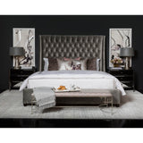 Amelia Tall Bed, Brussels Charcoal - Modern Furniture - Beds - High Fashion Home