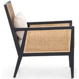 Antonia Cane Chair, Brushed Ebony-Furniture - Chairs-High Fashion Home