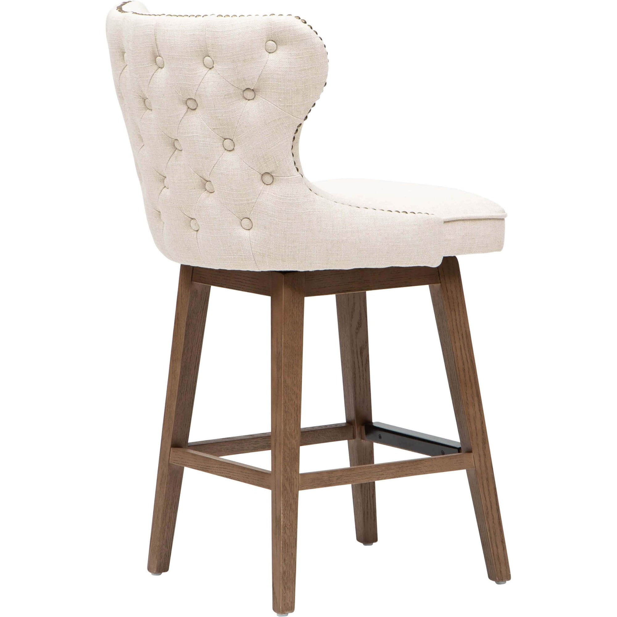 Ariana Swivel Counter Stool Eastham Khaki Walnut Legs High