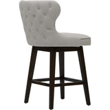 Ariana Swivel Counter Stool, Sunday Silver/Espresso Legs-Furniture - Dining-High Fashion Home