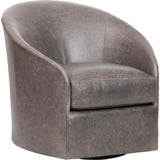Arlo Leather Swivel Chair, Laguna Dove-Furniture - Chairs-High Fashion Home
