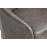 Arlo Leather Swivel Chair, Laguna Dove-Furniture - Chairs-High Fashion Home
