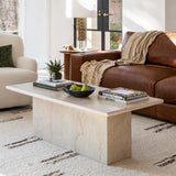 Arum Coffee Table, Cream Marble by Four Hands