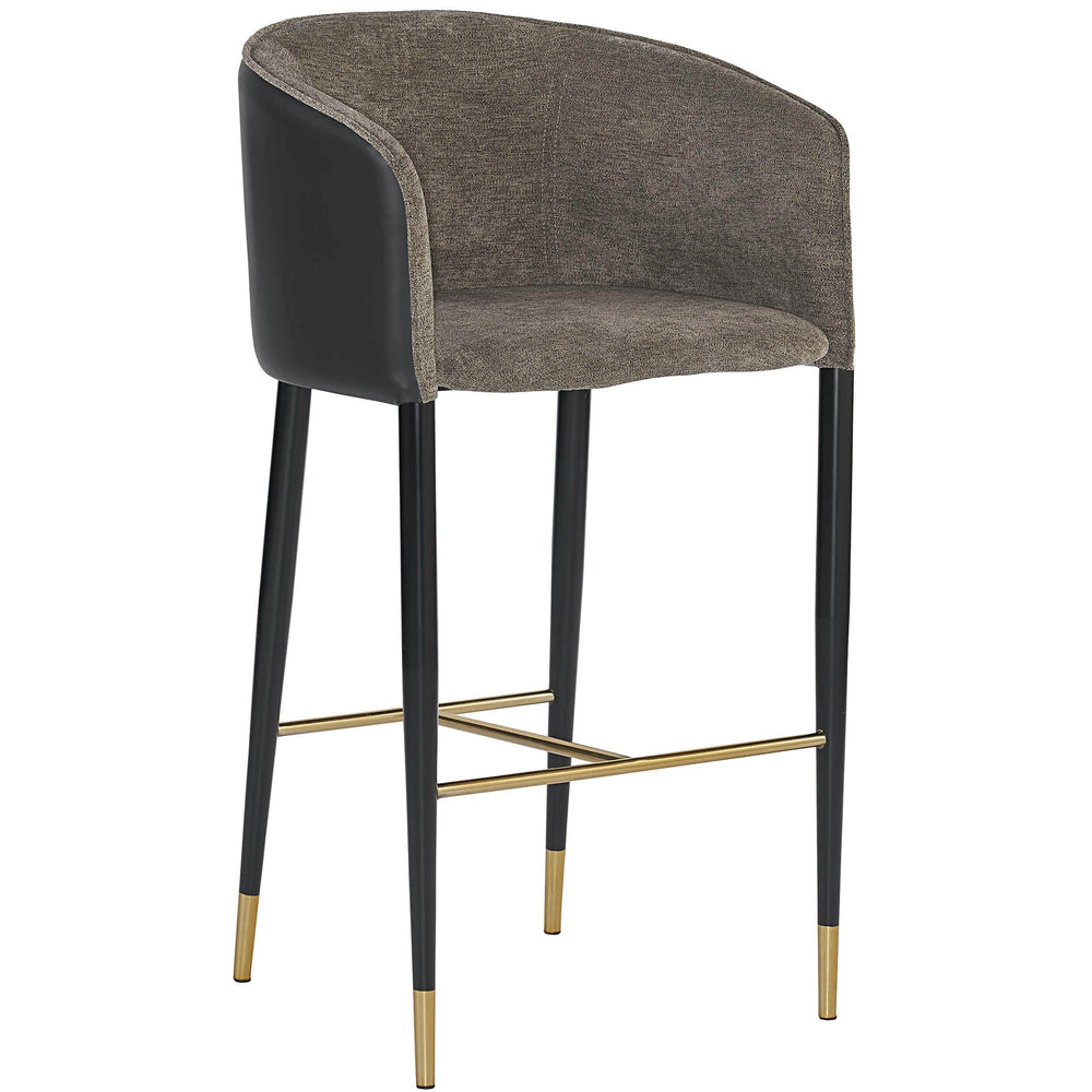 Asher Bar Stool, Sparrow Grey - Furniture - Dining - High Fashion Home