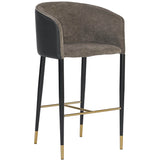 Asher Bar Stool, Sparrow Grey - Furniture - Dining - High Fashion Home