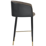 Asher Bar Stool, Sparrow Grey - Furniture - Dining - High Fashion Home
