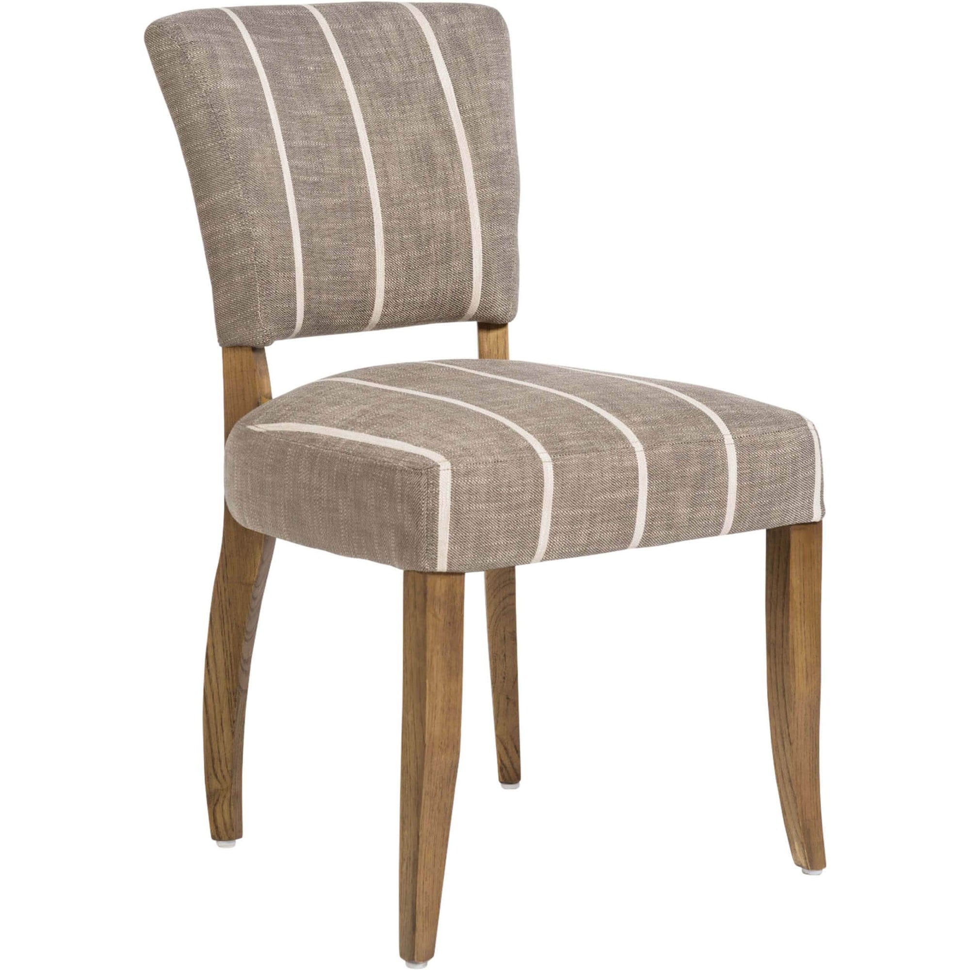 Ashford Dining Chair Striped Graphite High Fashion Home