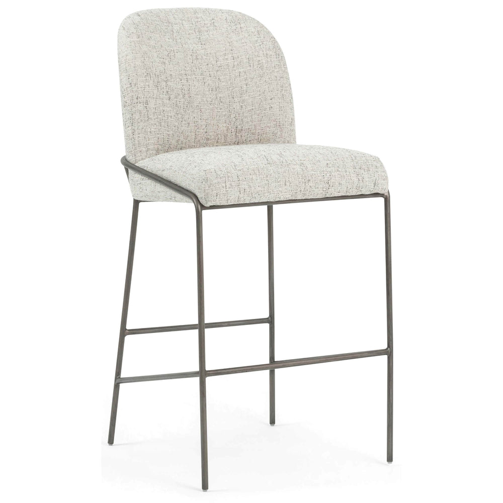 Astrud Bar Stool, Lyon Pewter - Furniture - Dining - High Fashion Home