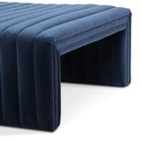 Augustine 36" Ottoman, Sapphire Navy-Furniture - Chairs-High Fashion Home