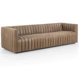 Augustine 88" Leather Sofa, Palermo Drift-Furniture - Sofas-High Fashion Home