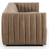 Augustine 88" Leather Sofa, Palermo Drift-Furniture - Sofas-High Fashion Home