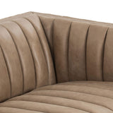 Augustine 88" Leather Sofa, Palermo Drift-Furniture - Sofas-High Fashion Home
