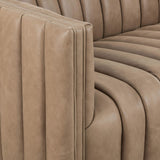 Augustine 88" Leather Sofa, Palermo Drift-Furniture - Sofas-High Fashion Home
