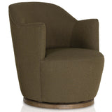 Aurora Swivel Chair, Fiqa Boucle Olive
