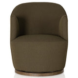 Aurora Swivel Chair, Fiqa Boucle Olive by Four Hands