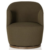 Aurora Swivel Chair, Fiqa Boucle Olive