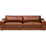 Axel Leather Sofa, Laguna Cognac-Furniture - Sofas-High Fashion Home