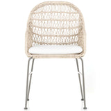 Bandera Outdoor Woven Dining Chair w/ Cushion, Vintage White, Set of 2-Furniture - Chairs-High Fashion Home