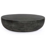 Basil 48" Outdoor Round Coffee Table, Aged Grey
