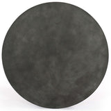 Basil 48" Outdoor Round Coffee Table, Aged Grey