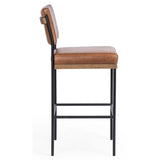 Benton Leather Bar & Counter Stool, Sonoma Chestnut by Four Hands