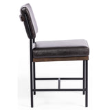 Benton Leather Dining Chair, Sonoma Black, Set of 2 by Four Hands