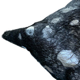 Black Hide with Silver Metallic Lumbar Pillow - Accessories - High Fashion Home