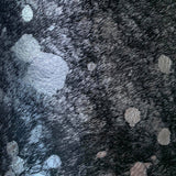 Black Hide with Silver Metallic Lumbar Pillow - Accessories - High Fashion Home