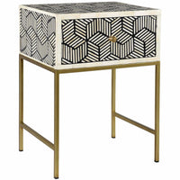 Bone Inlay Side Table - Furniture - Accent Tables - High Fashion Home