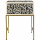 Bone Inlay Side Table - Furniture - Accent Tables - High Fashion Home