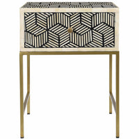Bone Inlay Side Table - Furniture - Accent Tables - High Fashion Home