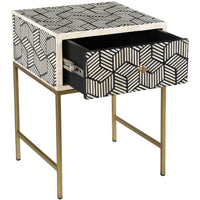 Bone Inlay Side Table - Furniture - Accent Tables - High Fashion Home