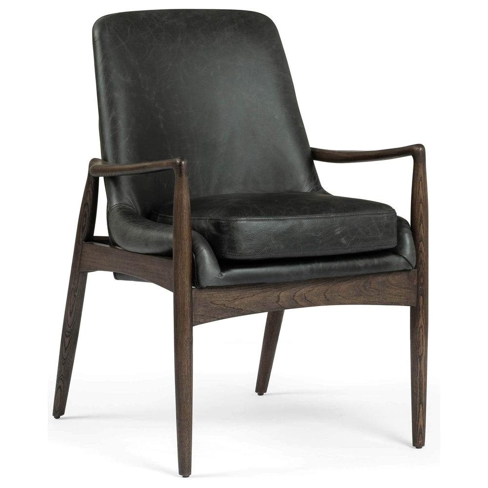 Braden Leather Arm Chair, Durango Smoke