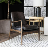 Braden Leather Chair, Durango Smoke by Four Hands