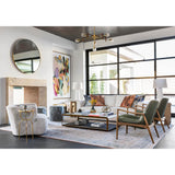 Braden Leather Chair, Eden Sage by Four Hands