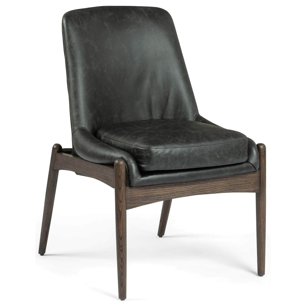 Braden Leather Side Chair, Durango Smoke