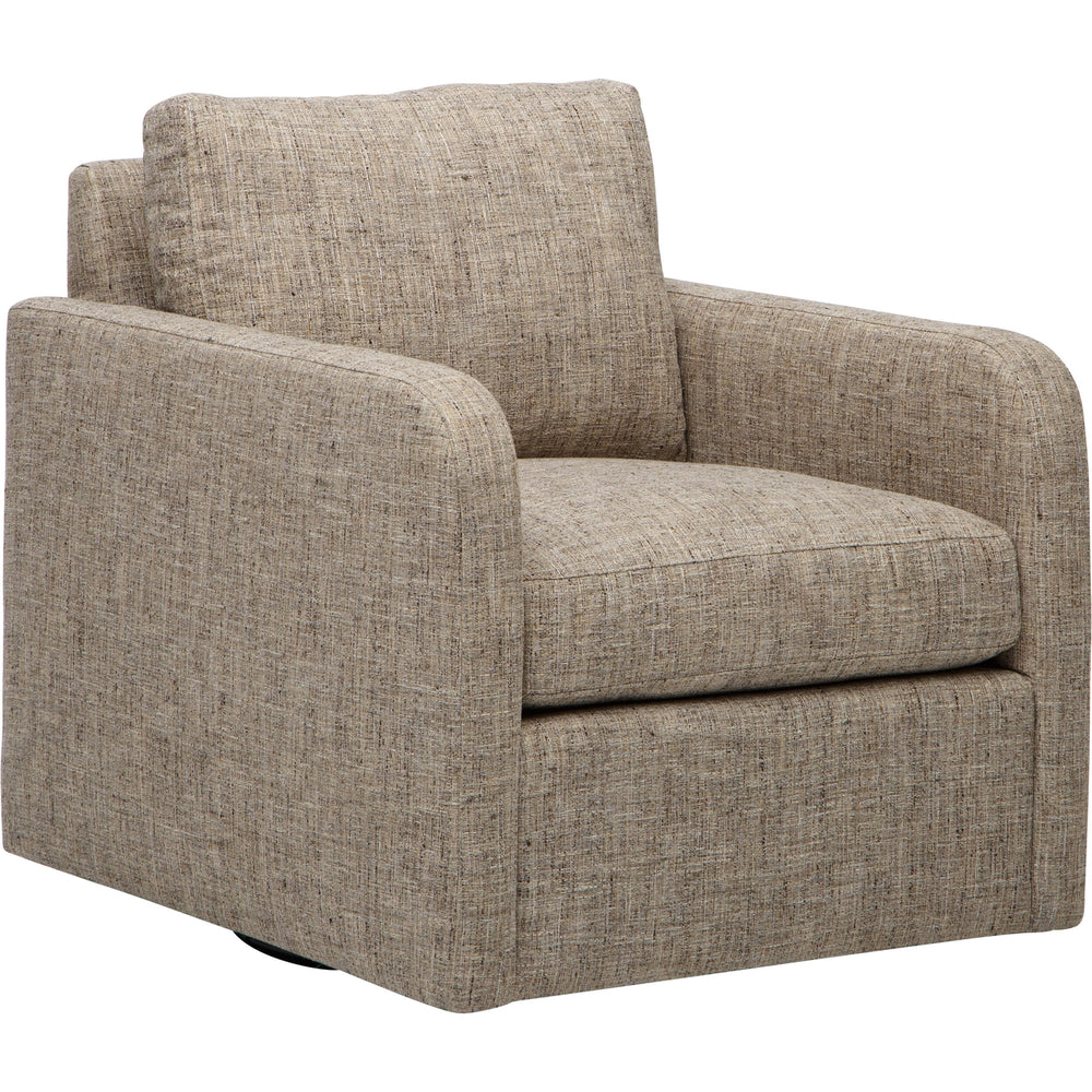 Briella Swivel Chair, Theory Latte-Furniture - Chairs-High Fashion Home